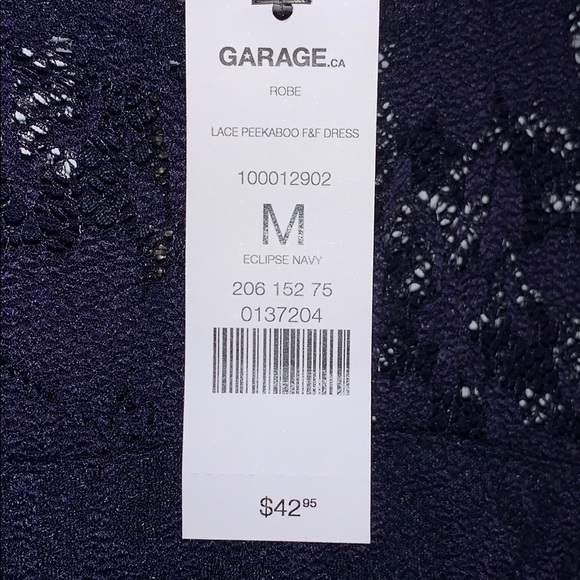 Navy blue lace peekaboo F&F dress - Picture 5 of 5